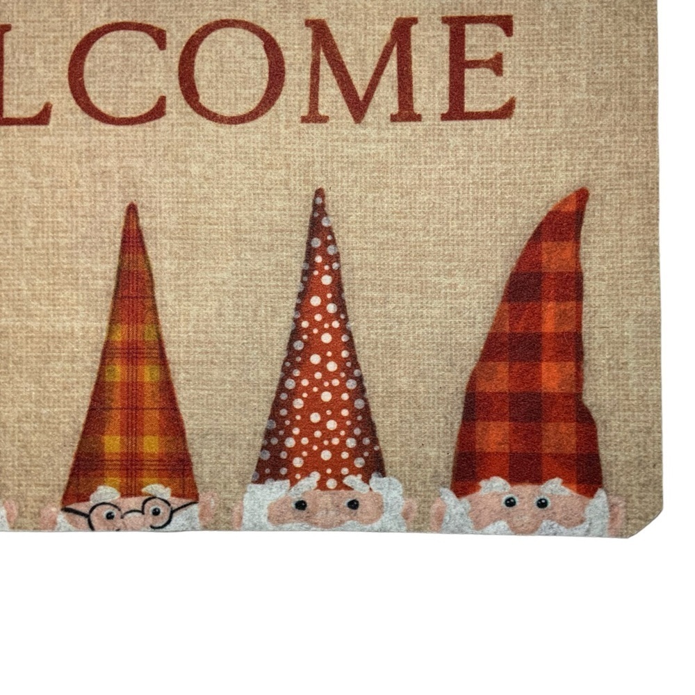 Thankful Home Gnome Rustic Welcome Mat Non Skid Rectangle Neutral 17 x 30 in - Picture 7 of 16